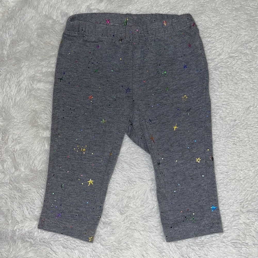(3 for $10) old navy 3-6 month star print baby girl leggings